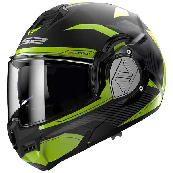 Překlopná moto přilba LS2 FF906 Advant Revo Matt Black H-V Yellow P/J XXL (63-64)
