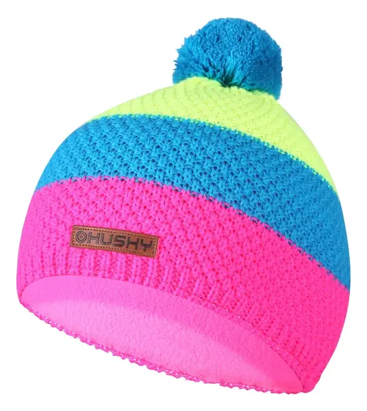 Husky Cap 35 XS, růžová/neon žlutá Dětská čepice