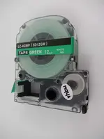 Epson LK-4GWV, SD12GW, 12mm x 9m, bílý tisk / zelený podklad, kompatibilní páska