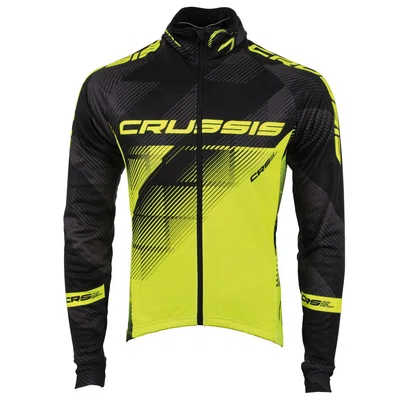 Pánská cyklistická bunda CRUSSIS černo-fluo žlutá černá-fluo žlutá XS
