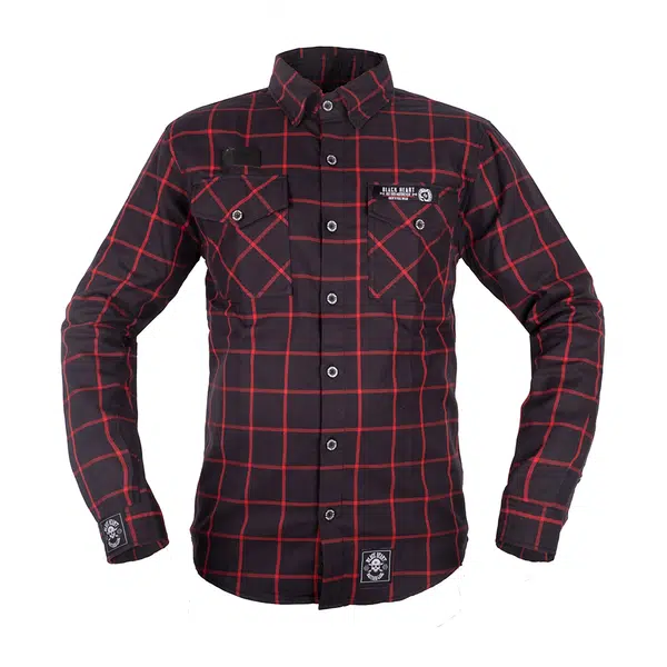 Košile W-TEC Black Heart Respector II černá s červeným pruhem XL
