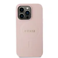 Ochranný kryt Guess Saffiano MagSafe pro Apple iPhone iPhone 15 Pro, růžová