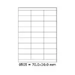 Samolepicí etikety 70 x 30 mm, 27 etiket, A4, 100 listů