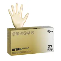 Nitrilové rukavice Espeon Nitril Sparkle - 100 ks, perleťové zlaté, velikost XS (100148) + dárek zdarma