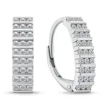 Brilio Silver Jemné stříbrné náušnice se zirkony EA139W