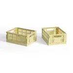 Úložný box HAY Colour Crate Mini 8 x 13 x 17 cm 2-pack žlutá barva