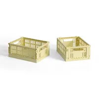 Úložný box HAY Colour Crate Mini 8 x 13 x 17 cm 2-pack žlutá barva