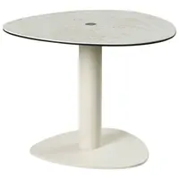 Belluti KONFERENČNÍ STOLEK, šedá, šedohnědá, kov, sklo, keramika, 58/58/46-64 cm