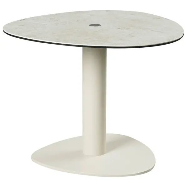 Belluti KONFERENČNÍ STOLEK, šedá, šedohnědá, kov, sklo, keramika, 58/58/46-64 cm