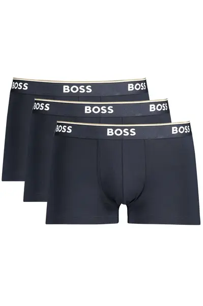 3PACK pánské boxerky Hugo Boss tmavě modré
