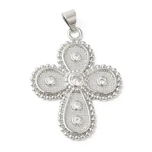 Rack Plating Brass Micro Pave Cubic Zirconia Pendants