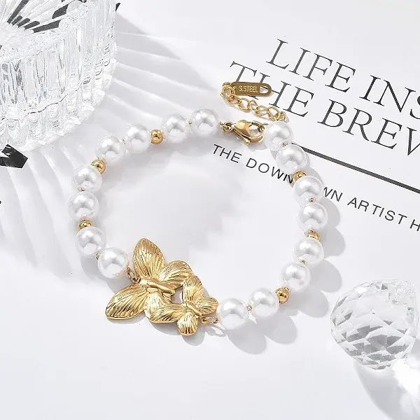 Ion Plating(IP) 304 Stainless Steel Link Bracelets for Women