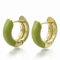 Brass Huggie Hoop Earrings
