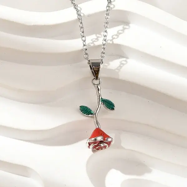 Brass Enamel Pendant Necklaces