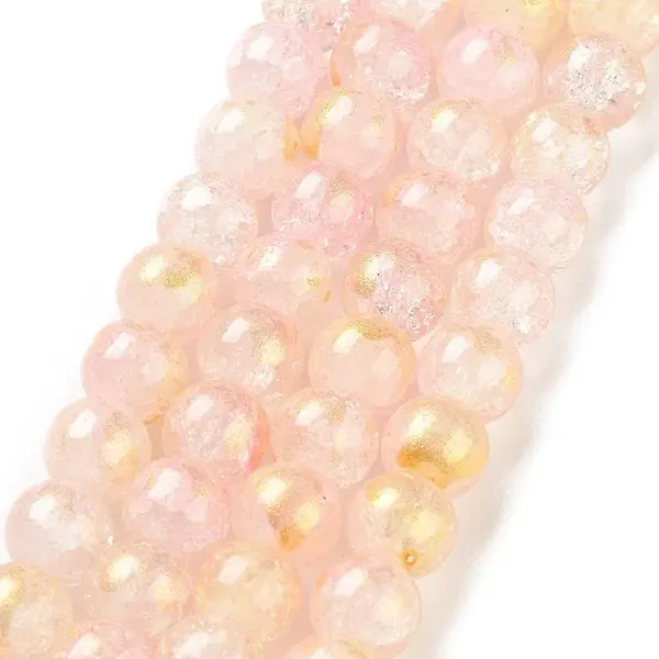 Baking Painted Crackle Glass Bead Strands