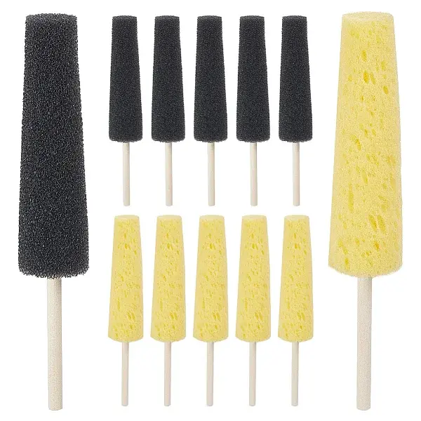 12Pcs 2 Colors Sponge Clay Sculpture Tool