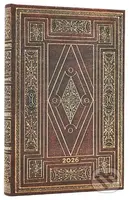 Paperblanks - týždenný diár First Folio 2026 (mini, horizontálny, elastické zatváranie)
