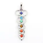 Natural & Synthetic Mixed Stone Chakras Big Pendants