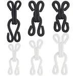 48Sets 6 Style Cloth and Iron Hook and S-Hook Clasps