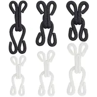 48Sets 6 Style Cloth and Iron Hook and S-Hook Clasps