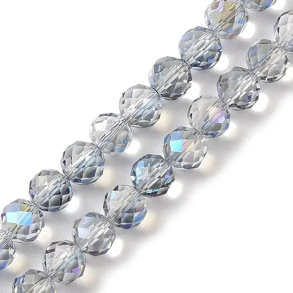 Half Rainbow Plated Electroplate Beads Strands