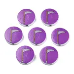 Halloween Printed Natural Wood Beads