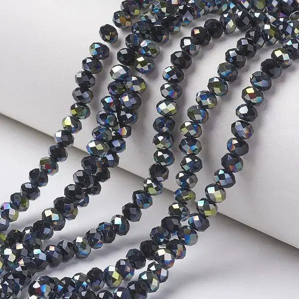 Electroplate Opaque Glass Beads Strands