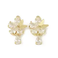 Brass Micro Pave Cubic Zirconia Pendants