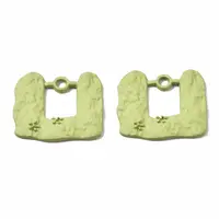 Spray Painted Alloy Pendants