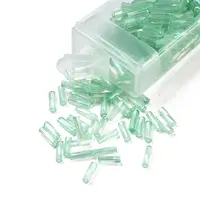 10G Ceylon Glass Twist Bugle Beads