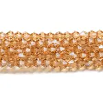 Transparent Electroplate Glass Beads Strands
