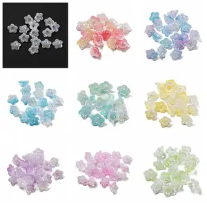 Iridescent Acrylic Bead Caps