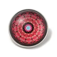Round Glass Brooches