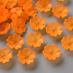 Transparent Frosted Acrylic Bead Caps