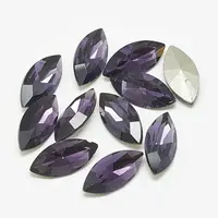 Pointed Back Glass Rhinestone Cabochons