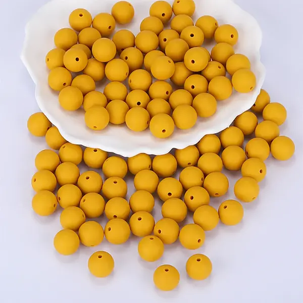 Round Silicone Focal Beads