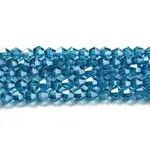 Transparent Electroplate Glass Beads Strands
