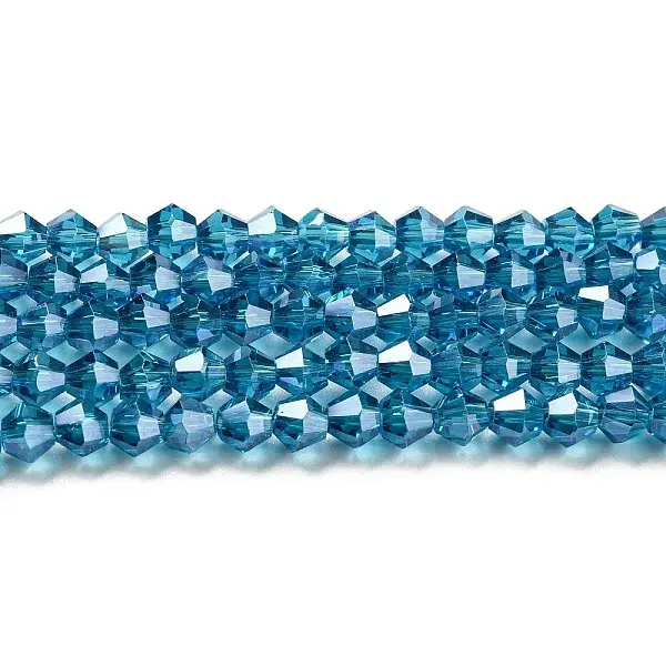 Transparent Electroplate Glass Beads Strands