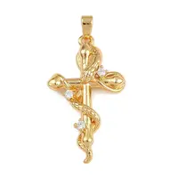 Brass Micro Pave Cubic Zirconia Pendants