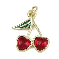 Brass Micro Pave Cubic Zirconia Pendants