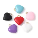 Alloy Enamel Heart Charms