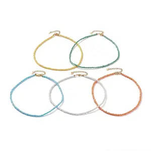 Round Glass Seed Beaded Necklaces