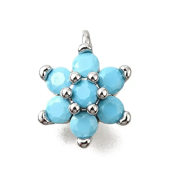 Brass Micro Pave Cubic Zirconia Pendants