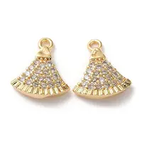 Brass Micro Pave Cubic Zirconia Charms