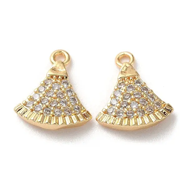 Brass Micro Pave Cubic Zirconia Charms