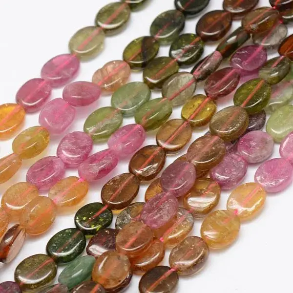 Natural Multicolor Tourmaline Beads Strands