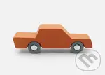 Oranžové drevené autíčko Tam a späť k autodráhe waytoplay