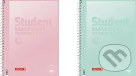 Brunnen student blok pastel A4 -  čtvereček, 80 listů, růžový/zelený