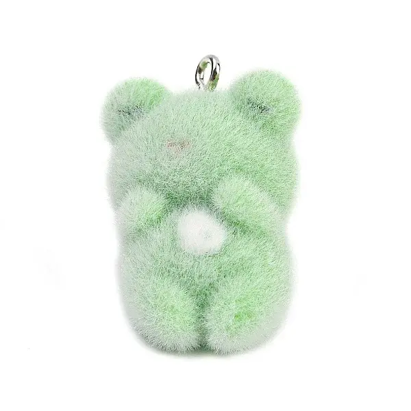 Flocky Opaque Resin Pendants