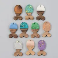 Resin & Walnut Wood Pendants